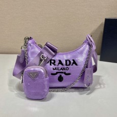 프라다 PRADA 테수토 체인 스트랩 호보 백